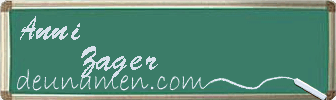 Anni Zager Visitenkarte